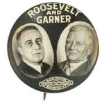"ROOSEVELT AND GARNER" CLASSIC 1932 JUGATE BY BASTIAN.