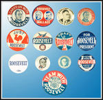 FDR MINI-COLLECTION OF 13 BUTTONS.