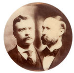 ROOSEVELT AND FAIRBANKS REAL PHOTO JUGATE BUTTON.