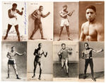EARLY AFRICAN AMERICAN BOXERS GROUP OF EIGHT POSTCARDS.