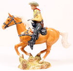 ROY ON TRIGGER RARE CERAMIC FIGURAL BY BESWICK OF ENGLAND.