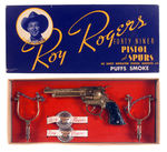 "ROY ROGERS FORTY-NINER PISTOL AND SPURS" IN ORIGINAL BOX.