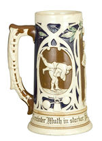 LARGE WEIGHT-LIFTING THEME GERMAN STEIN.