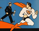 "THE WINNIPEG TRIBUNE" COMICS ADVERTISING SIGN FEATURING SUPERMAN & DICK TRACY.