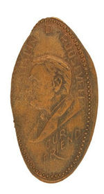 "FRANKLIN D. ROOSEVELT OUR FRIEND" ROLLED PENNY.