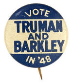 "VOTE TRUMAN AND BARKLEY IN '48" SCARCE LITHO.