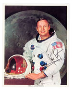 THE FIRST MAN TO WALK ON THE MOON NEIL ARMSTRONG AUTOGRAPHED NASA PROMOTIONAL PHOTO.