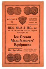 "ICE CREAM" EQUIPMENT CATALOG & SCOOP/EARLY SODA CUP INSERT HOLDER PAIR.