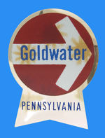"GOLDWATER" ROTATING GEARS FLASHER ON "PENNSYLVANIA" GOLD FOIL BACKING.