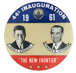JFK/LBJ JUGATE "THE NEW FRONTIER" INAUGURAL.