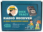 “DICK TRACY RADIO RECEIVER” TRANSISTOR RADIO STORE  DISPLAY BOX.