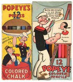 “POPEYE” COLORED PENCILS/COLORED CHALK BOXED SETS.
