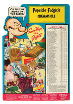 POPEYE POPSICLE RARE STORE STANDEE WITH PRIZE LIST.