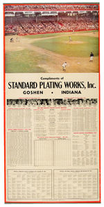 1950 "ALL-STAR" HANGING STAT POSTER WITH PHOTO OF EBBETS FIELD BROOKLYN.