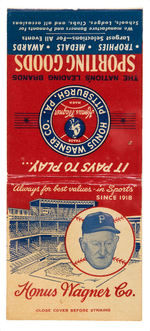 "HONUS WAGNER CO." SPORTING GOODS STORE LARGE ILLUSTRATED MATCH PACK.