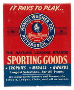 "HONUS WAGNER CO." SPORTING GOODS STORE LARGE ILLUSTRATED MATCH PACK.