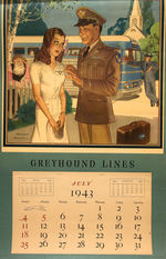 “GREYHOUND LINES” 1943 HOMEFRONT CALENDAR.