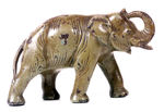 PAINTED ELEPHANT IRON PAPERWEIGHT.