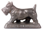 "HAMILTON FOUNDRY/QUALITY CASTINGS" SCOTTIE DOG PAPERWEIGHT.
