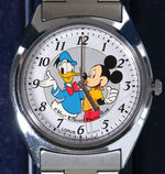 MICKEY MOUSE/DONALD DUCK BOXED LORUS WATCH.