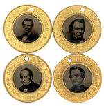 SUPERB NEAR MINT TO MINT SET OF 1860 PRESIDENTIAL CANDIDATES FERROTYPES.