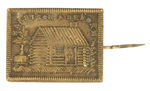 UNLISTED 1840 BRASS BROOCH WITH "HARRISON & REFORM" ABOVE CABIN.