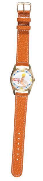 "LITTLE ANNIE FANNY" WRISTWATCH WITH ANIMATED HANDS.