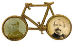 McKINLEY AND HOBART 1896 JUGATE BICYCLE PIN.