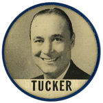 STEVENSON FLASHER BUTTON WITH COATTAIL IMAGE OF INDIANA GOVERNOR CANDIDATE AND TERRE HAUTE MAYOR.