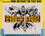POST "ALPHA-BITS" CEREAL BOX FLAT PAIR WITH DC COMICS HERO IRON-ON BACKS.