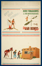 WWII WAR BOND POSTER DESIGNED BY UNITED STATES INDIAN SCHOOL STUDENTS.