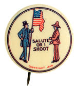 RARE WILSON RELATED U.S.-MEXICO 1914 CRISIS BUTTON FROM HAKE COLLECTION.