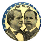 BRYAN SCARCE 1896 “FREE SILVER” JUGATE HAKE #10.