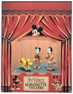 MICKEY & MINNIE MOUSE/PLUTO MARIONETTES WITH STAGE BY MADAME ALEXANDER.