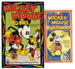 “COLORFORMS MICKEY MOUSE PEG PALS/MAGIC TRANSFERS” PAIR FROM THE ARCHIVE OF MEL BIRNKRANT.