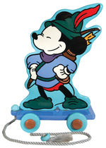 MICKEY MOUSE AS ROBIN HOOD ONE-OF-A-KIND OVERSIZED CERAMIC PULL TOY BY BRENDA WHITE AND JESSE RHODES