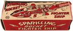 "SPARKLING ROCKET FIGHTER SHIP" BOXED MARX WIND-UP.