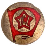 YOUNG COMMUNIST LEAGUE MEMBERS LAPEL STUD FROM THE 1930s.