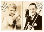 TOMMY DORSEY/EDITH WRIGHT CBS BIG BAND STAR SIGNED FAN PHOTO PAIR.