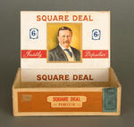 THEODORE ROOSEVELT "SQUARE DEAL" CIGAR BOX.
