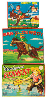EMPTY BOXES FOR 1950s TIN LITHO WIND-UP TOYS.
