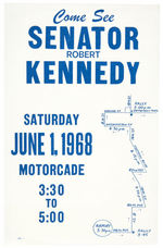 RFK 1968 CALIFORNIA APPEARANCE SMALL POSTERS AND CALIFORNIA STATIONERY.