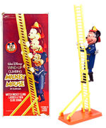 "WINDUP CLIMBING MICKEY MOUSE" BOXED FIREMAN TOY.