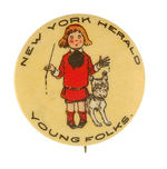 HAKE COLLECTION LIKELY FIRST BUSTER BROWN NEWSPAPER COMIC PROMOTIONAL BUTTON.