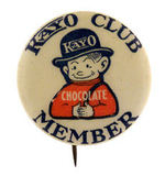 "KAYO CLUB MEMBER" 1930s BUTTON.