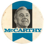 “McCARTHY” HIS LARGEST SIZE BUTTON FROM HIS 1968 CAMPAIGN.