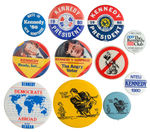 EDWARD KENNEDY GROUP OF 11 BUTTONS FROM HIS 1980 HOPEFUL PRESIDENTIAL CAMPAIGN.