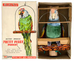 “BATTERY OPERATED PRETTY PEGGY PARROT” BOXED TOY.