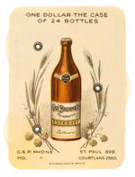 “GEO. BREHM CELEBRATED LAGER BEER” CARD GAME CELLULOID COUNTER.