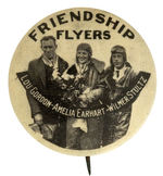 TRANSATLANTIC 1928 THREE PERSON FLIGHT BUTTON INCLUDES EARHART.